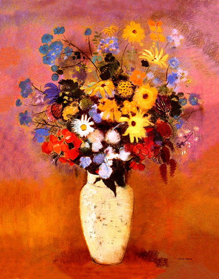 白い花瓶と花：ルドンの静物画－壺齋散人の美術批評